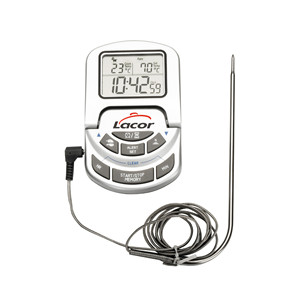 Termometro digitale per carne Lacor con sonda 70°C, set di timer per la cottura a griglia e al forno - Product Image 1