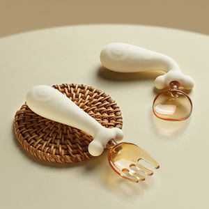 Twist Design PPSU Fourchette Cuillère Ensemble Anti Choke Poignée <span class=keywords><strong>Ergonomique</strong></span> Toddler Manger Ustensiles Lave-Vaisselle Bébé Alimentation <span class=keywords><strong>Couverts</strong></span> Kit - Product Image 6