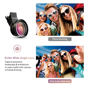 <span class=keywords><strong>Kit</strong></span> d'objectifs pour téléphone portable <span class=keywords><strong>Apexel</strong></span> 0.45X grand angle et 15X macro, compatible avec iPhone, pour ongles, cils et petits objets - Product Image 3
