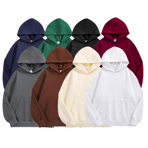Sweat à Capuche pour Homme en Gros 500gsm Coton Épais Polaire Épaules Tombantes Surdimensionné Unisexe Basique Décontracté - Product Image 1