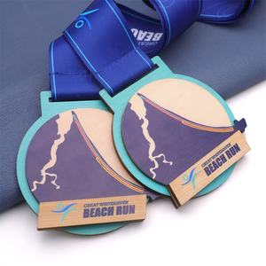 Factory Direct Sell Günstige Bambus medaillen Custom Design Ihre eigenen LOGO Holz lauf Marathon Sport medaillen - Product Image 2