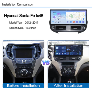 เครื่องเล่นมัลติมีเดีย256GB Android CAR RADIO 16นิ้ว DSP สำหรับ Hyundai Santa Fe IX45 2012-2017 | ระบบนำทาง GPS ในตัว Android <span class=keywords><strong>Auto</strong></span> - Product Image 1
