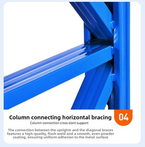 Étagères de stockage à longue portée en acier YZ, rayonnages métalliques anti-corrosion, stockage industriel pour <span class=keywords><strong>garage</strong></span> et entrepôt - Product Image 5