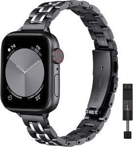 מתכת דקה אישית רצועות שעון רצועות החלפה תואם תואם עבור iwatch להקות שעון נירוסטה - Product Image 6