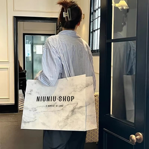 Elegante Bolsa de Papel de Arte Rosa Empolvado de 250 g/m² con Logotipo Personalizado, Código QR Impreso y Asa de Cinta, Bolsa de Compras para Joyería y Boutique - Product Image 5