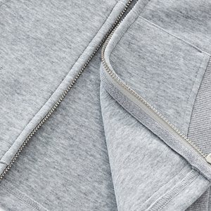 Sudadera con Capucha Deportiva de Felpa Gruesa con Bordado Personalizado al por Mayor, Sudadera Corta con Cremallera Extra Grande de Primera Calidad - Product Image 2