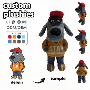 Juguetes de Peluche Personalizados, Diseño de Muñeca, León de Crin Azul de Dibujos Animados, Mascotas de Parque Temático, Máquina Expendedora de Juguetes, Peluches Personalizados, Bajo MOQ - Product Image 2
