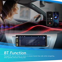 Lecteur MP5 pour voiture Podofo 6,9'' Single Din, autoradio avec Carplay, Android Auto, écran tactile IPS, FM/RDS, USB, EQ, BT, DVR, ODM