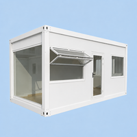 Module de logement préfabriqué modulaire avec fenêtres escamotables, grandes surfaces vitrées, pour bureau, café, mobile