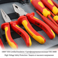 Kit d'outils à main isolés électriques professionnels 8 pièces 1000V VDE, comprenant pinces et tournevis, compatible OEM/ODM, pour électriciens domestiques et bricoleurs