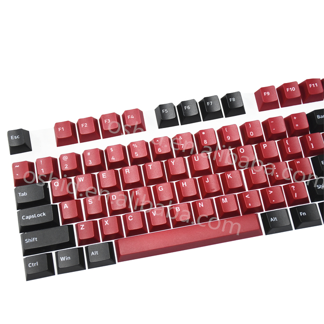 OSHID Full Set 108 Keys Double Shot PBT Keycaps English/Korean Keycaps for Mechanical Keyboard Keycaps