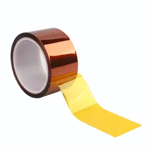Fita Resistente Personalizada De Alta Temperatura Marrom PI Gold Finger Cola Não-residual Fita eletrostática de poliimida