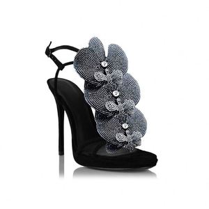 Sandalias de Tacón Súper Alto Personalizadas para Mujer, con Correa de Encaje Floral y Diseño Transpirable, Estilo Sexy para Verano - Product Image 1