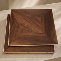 Parquet en bois d'ingénierie personnalisé style Versailles avec placage en noyer noir pour projets de villas et d'hôtels de luxe