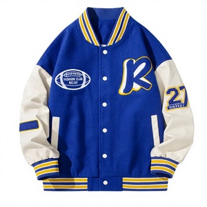 Blousons universitaires de baseball personnalisés en cuir imprimé – Excellent fournisseur avec prix de gros – Vêtements d'hiver uniques - Product Image 1