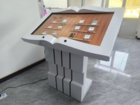 Pantalla Táctil Interactiva de 65 Pulgadas, Tipo Libro, para Interiores, de Alta Definición, para Salas de Exhibición, Vertical, Todo en Uno
