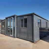 Maison conteneur préfabriquée abordable et extensible de 20, 30 ou 40 pieds, personnalisable, 2 à 5 chambres, bâtiment modulaire multifonctionnel