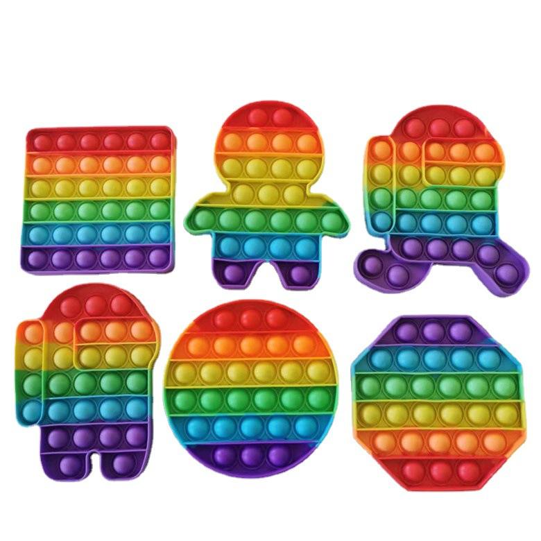 Rainbow Fidget Toys Pack Anti Stress Squeeze Juguetes educativos