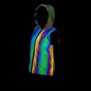 เสื้อกั๊กมีฮู้ดสำหรับออกกำลังกายกลางแจ้งแบบคลาสสิกเสื้อกั๊กมีซิปสะท้อนแสงมีฮู้ดสีชมพูเหลืองมีซับในตาข่ายระบายอากาศได้สำหรับผู้ชายและผู้หญิง - Product Image 6