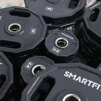 Vente directe d'usine Smartfit Plaques de poids en uréthane 12 faces Plaques d'haltérophilie CPU