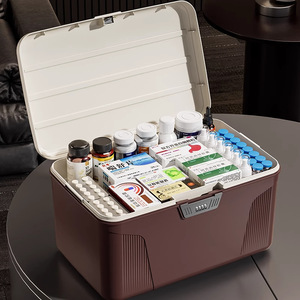 Large Medicine Storage Box Multi Layer Compartment Plastic Family Use Emergency Care Student Dormitory Large Capacity - Product Image 1