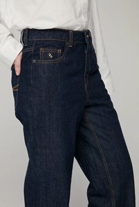 Trendy Wide Cuff Dark Indigo <strong>Jeans</strong> for Women High Waisted Loose Fit <strong>Turn</strong> <strong>Up</strong> Denim Pants Vintage Workwear Street Style Trousers - Product Image 3