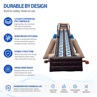 Toboggan Gonflable Géant Personnalisé Double Voie en PVC 0,55 mm pour Parc d'Attractions et Location d'Événements avec Souffleur – Vente en Gros