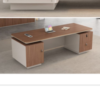 Table et chaise de bureau exécutif modernes et durables en bois avec rangement mural pour usage domestique/commercial