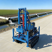 Machine de forage de puits d'eau à haute productivité, foreuse de puits d'eau sur chenilles de 150 m, prix usine