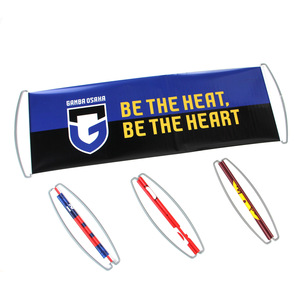 China Fábrica Personalizado Puxar Hand Held Scrolling Bandeira para Promoção Cheering Banner - Product Image 4