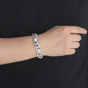 Cadena Cubana de Perlas de 15 mm Estilo Hip Hop, Pulsera Hip Hop, Accesorios para Hombre, Collar Lijing de Moda Tanjing - Product Image 4