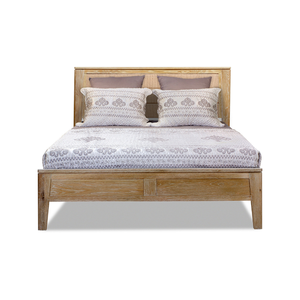 Prix de gros - Lit en bois de la marque ELYSIUM - Bois massif de haute qualité (acacia/chêne/pin) - Meubles de chambre à coucher - Couleur bois - Product Image 1