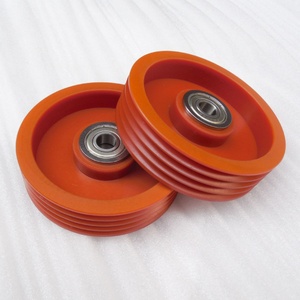 ลูกกลิ้งเบกาไลต์สีแดงร่องวีพร้อมลวดดึง - Product Image 2