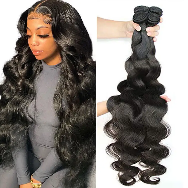 Factory wholesale supply free sample 10a grade hair bundles long 8~30 inch body wave ponytail wigs brazilian human hair