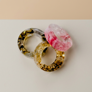 Marble Effect Premium Quality Eco-Friendly Contemporary Clear Resin Napkin Ring Transparent Restaurant Wedding <b>Table</b> Decoration - Product Image 3