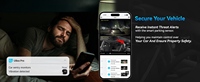 Caméra de sécurité 4G LTE pour voiture Caméra de tableau de bord avant à l'intérieur de l'alerte instantanée à distance via UBox Pro App Cloud Storage IR Night Vision
