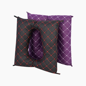 Breathable Square Seat Cushion With Hole Medium Firmness Cloth Purple For <b>Chair</b> Hip Support Home Office Use - Product Image 3