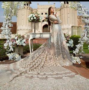 ATIYA LIBAS-Matériau en acétate de broderie traditionnelle indienne/pakistanaise, superbe belle mariée Lehenga Choli, Zardozi lourd - Product Image 2
