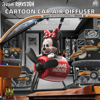 Diffuseur de parfum portable en plastique à motif de dessin animé pour grille d'aération de voiture, avec évaporation naturelle, parfum longue durée et désodorisant