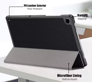 Ốp lưng máy tính bảng bằng da PU Laudtec, kiểu gấp ba, có chân đế, dành cho SAMSUNG <span class=keywords><strong>Galaxy</strong></span> Tab A11+ / A9+ màu đen - Product Image 5