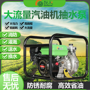 Pompe à eau à moteur essence Ruizi 3 CV, bride de 1,5 pouce, centrifuge, anti-colmatage, haute pression, pour usage agricole - Product Image 3