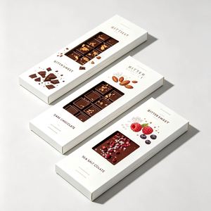 Craft Chocolate Gift <b>Box</b> Single Origin Rigid Paperboard Packaging Transparent Window Four Color Printing High End Design - Product Image 3