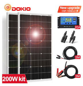<span class=keywords><strong>DOKIO</strong></span> 100W 200W <span class=keywords><strong>300W</strong></span> 400W Kit de panneau solaire monocristallin pour camping-car/RV/Caravan Charge 12V - Product Image 3