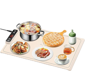 Fast Heating Electric <b>Silicone</b> Rectangle 10mm Thick Eco-Friendly Portable Food Warming <b>Mat</b> for Home Office Dining - Product Image 2