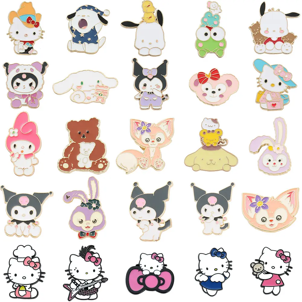 Wholesale Cheap Anime Pins Bulk Kuro mi Cats KT Metal Commemorative Badge Cos Cute Japanese Cartoon Enamel Pins Brooch In Stock