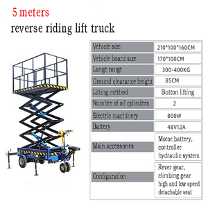 Camión eléctrico recargable Plataforma de elevación hidráulica Construcción metálica utilizada para transportar mercancías Obras de construcción - Product Image 6