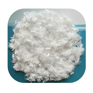 Virgin PET Monofilament Fiber White 3-25mm Polyester Concrete Fiber