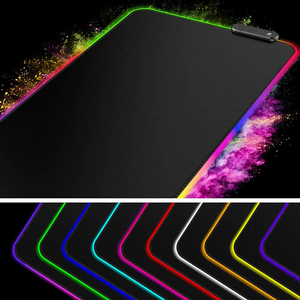 Custom Logo XXL Gaming Mouse <strong>Pad</strong> with RGB LED Large Micro Woven Cloth <strong>Glowing</strong> Wrist Rest in Stock - Product Image 2