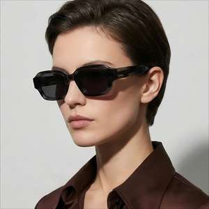 Lunettes de soleil polarisées en acétate Mazzucchelli fabriquées à la main, tendance mode, pour hommes, femmes, unisexe, confortables, monture intégrale, protection UV - Product Image 1