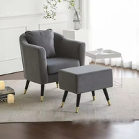 Fauteuil moderne de style nordique pour chambre à coucher, avec coussin épais confortable en velours